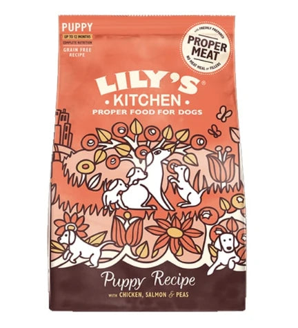 Lily's Kitchen Puppy Recipe with Chicken, Salmon & Peas Dry Food - 1KG