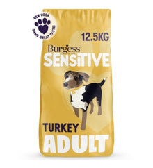 Burgess Sensitive Adult Turkey Dry Dog Food - 12.5KG