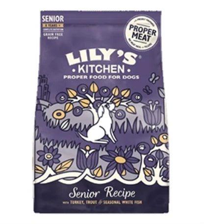 Lily's Kitchen Senior Recipe Turkey Adult 8+ Dry Dog Food - 1KG