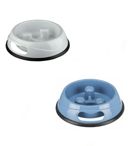 Trixie Slow Feed Dog Bowl - GREY/27CM