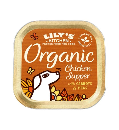Lily's Kitchen Organic Chicken Supper Wet Dog Food Box 11x150G