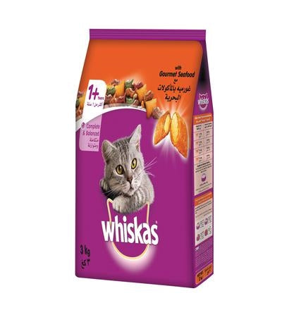 Whiskas Adult Gourmet Sea Food Dry Cat Food - 3KG