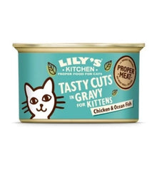 Lily's Kitchen Tasty Cuts Chicken & Ocean Fish Kitten Wet Food Box 6x85G