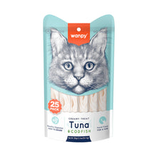 Wanpy Creamy Lickable Cat Treats - Tuna & Codfish (14g x 25pc)