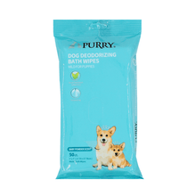 Purry Dog Wipes With Baby Powder Scent - 50 Ct